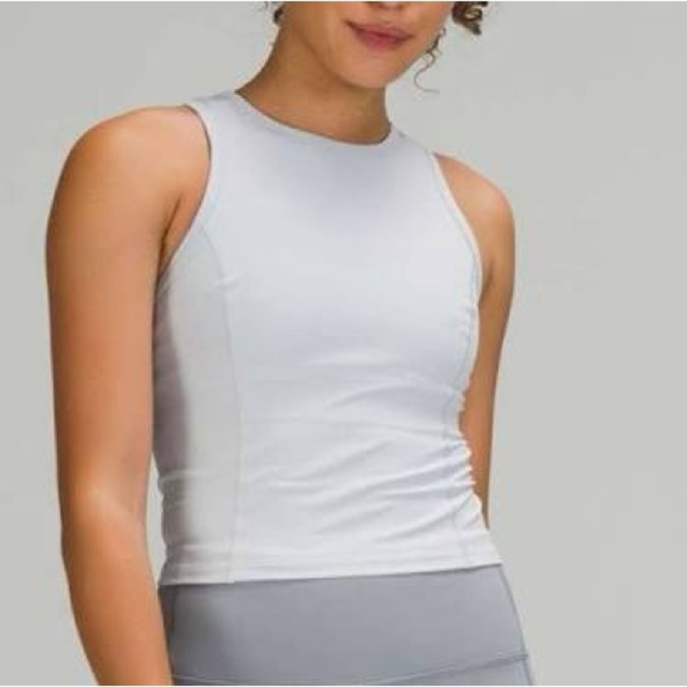 NWT Lululemon Nulux Racerback Cropped Run Tank White Size 8